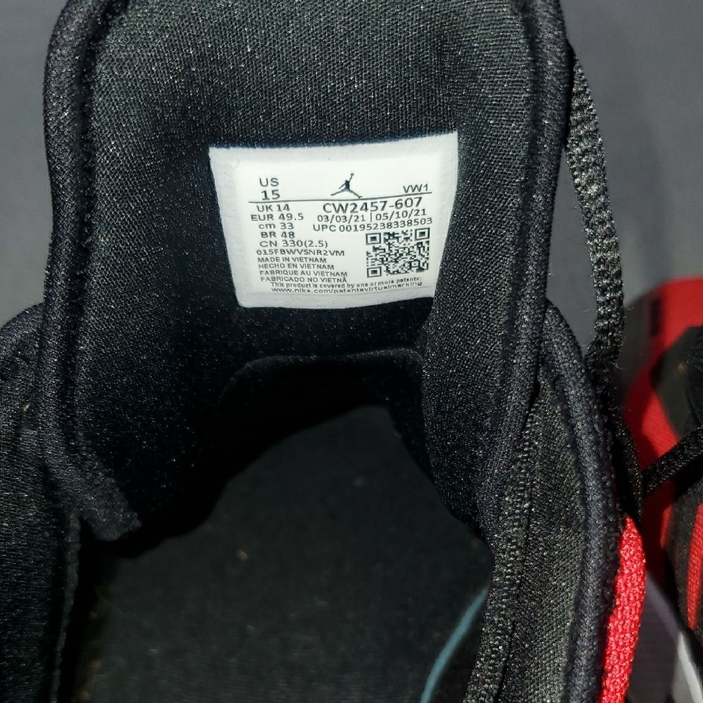 Jordan Stay Loyal 2, Red and Black Athletic Shoes Size 15 - Picture 6 of 10